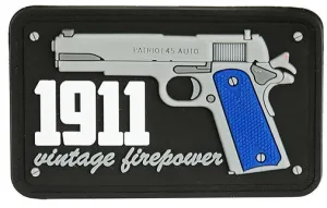 1911 Vintage Firepower - Black - PVC Patch