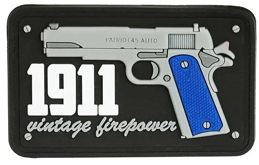1911 Vintage Firepower - Black - PVC Patch