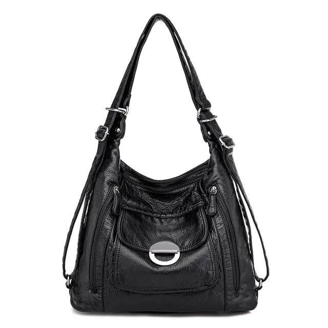 2021 Genuine Leather women Handbags Multifunction Shoulder Bags Travel BackPack