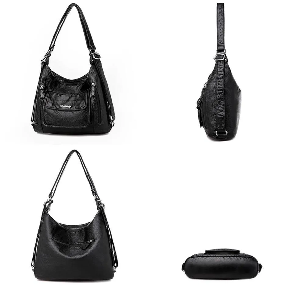 2021 Genuine Leather women Handbags Multifunction Shoulder Bags Travel BackPack