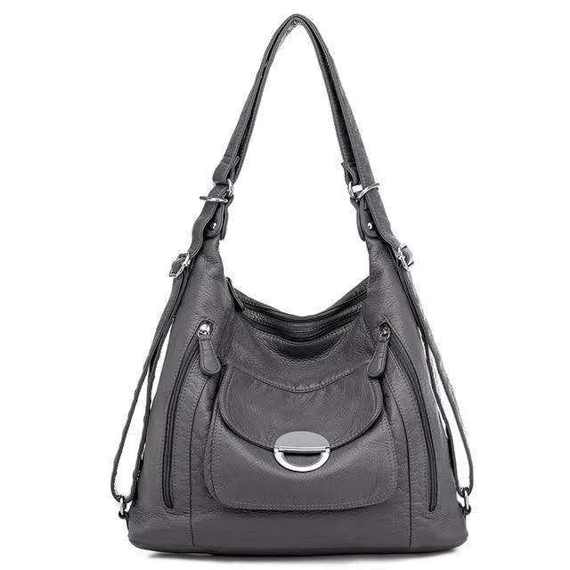 2021 Genuine Leather women Handbags Multifunction Shoulder Bags Travel BackPack