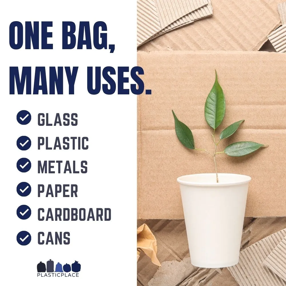 30-40 Gallon Recycling Bags - 1.2 Mil - 100/Case