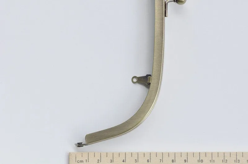 9" Bronze Purse Frame Large Handle Purse Frame Glue-In 24cm