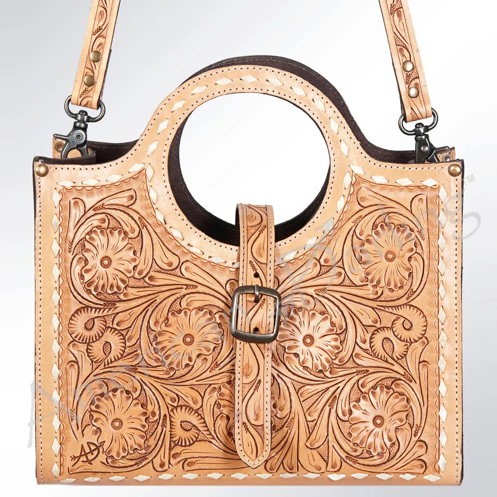 American Darling ADBG500 Tote Hand Tooled Genuine Leather Women Bag Western Handbag Purse
