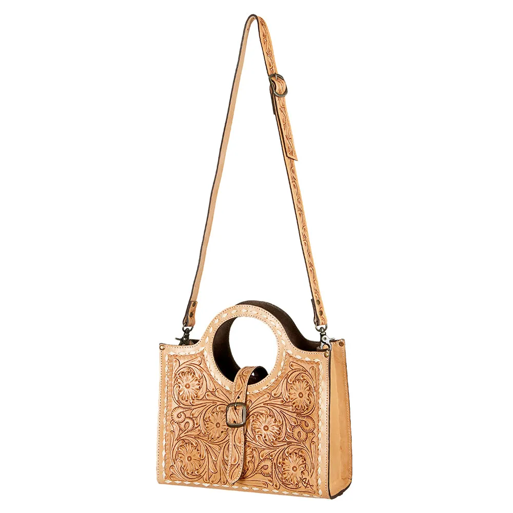 American Darling ADBG500 Tote Hand Tooled Genuine Leather Women Bag Western Handbag Purse
