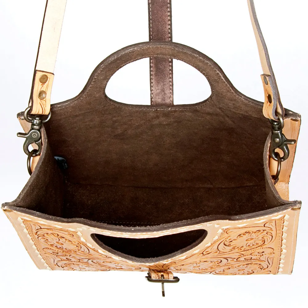 American Darling ADBG500 Tote Hand Tooled Genuine Leather Women Bag Western Handbag Purse