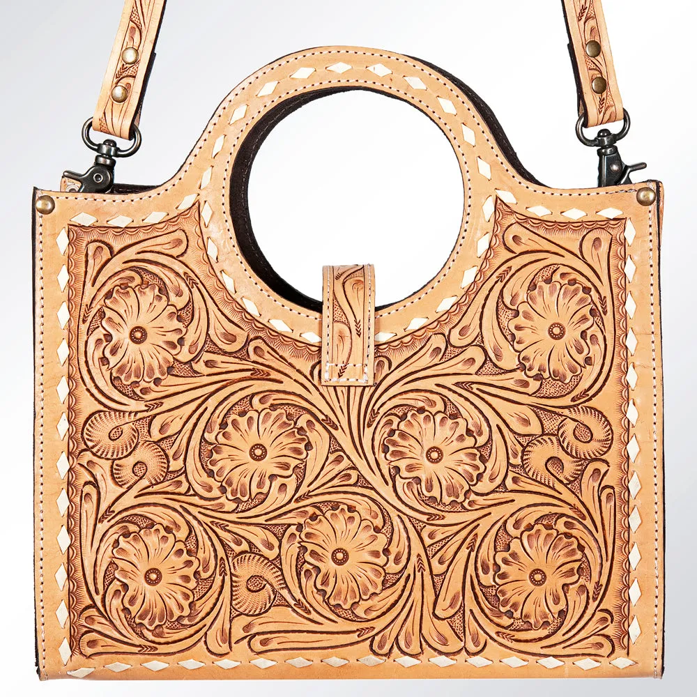 American Darling ADBG500 Tote Hand Tooled Genuine Leather Women Bag Western Handbag Purse
