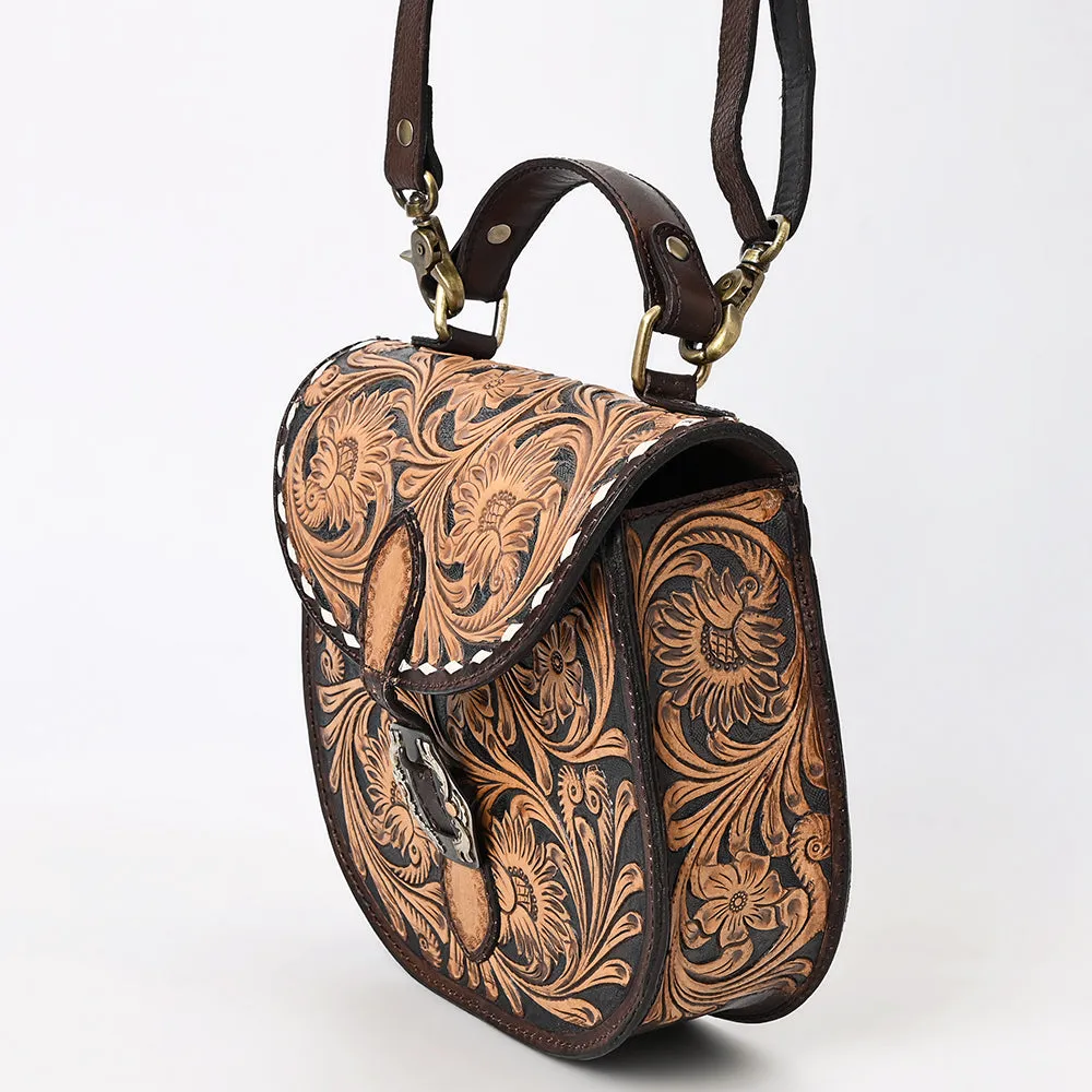 American Darling Adbga529 Small Crossbody Hand Tooled Genuine Leather Women Bag Western Handbag Purse