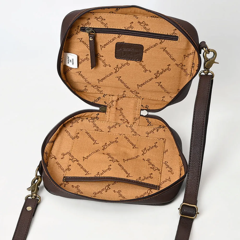 American Darling Adbga599 Cross Body I Hand Tooled Genuine Leather Women Bag Western Handbag Purse