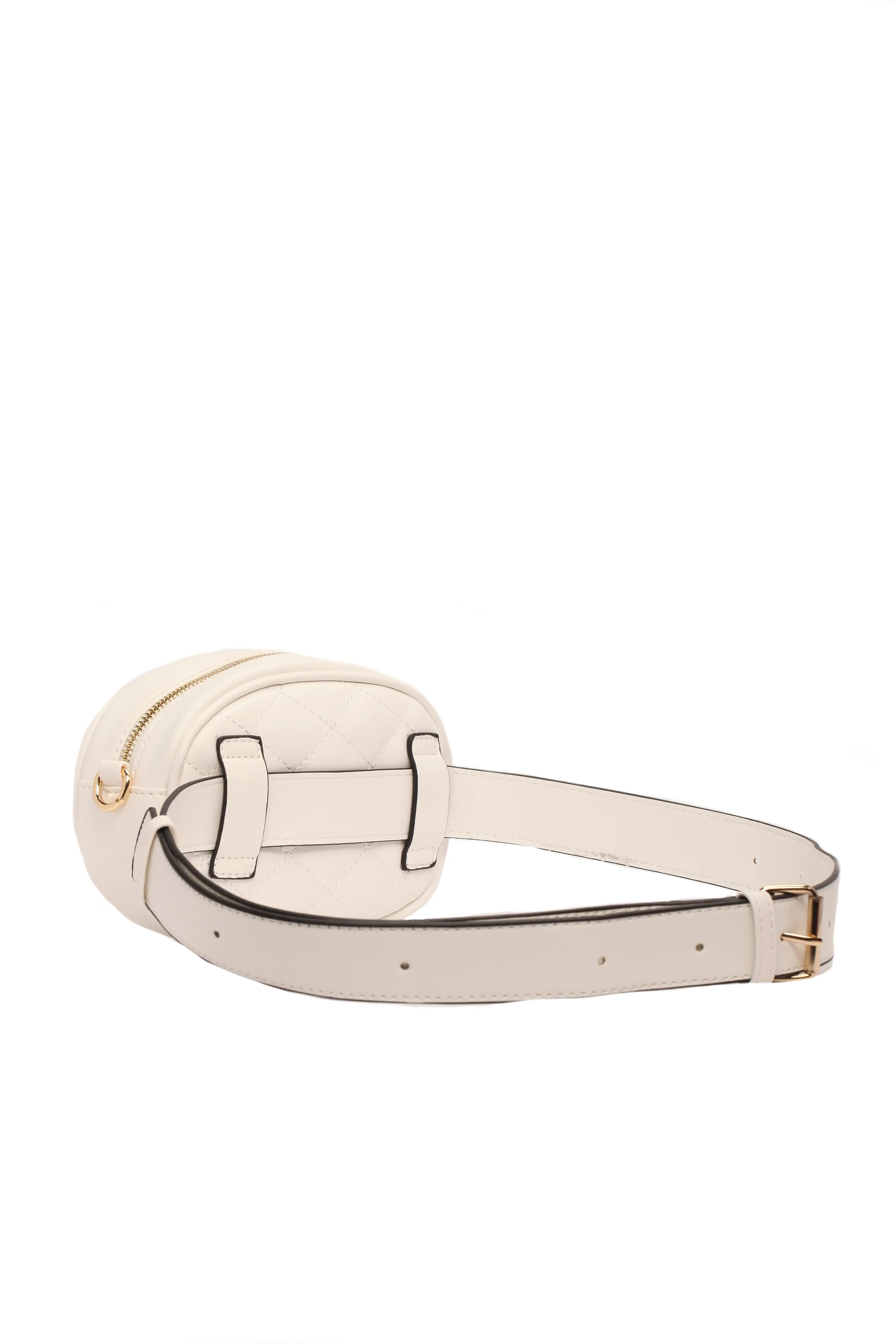 Angel Quilted Fanny Pack - White