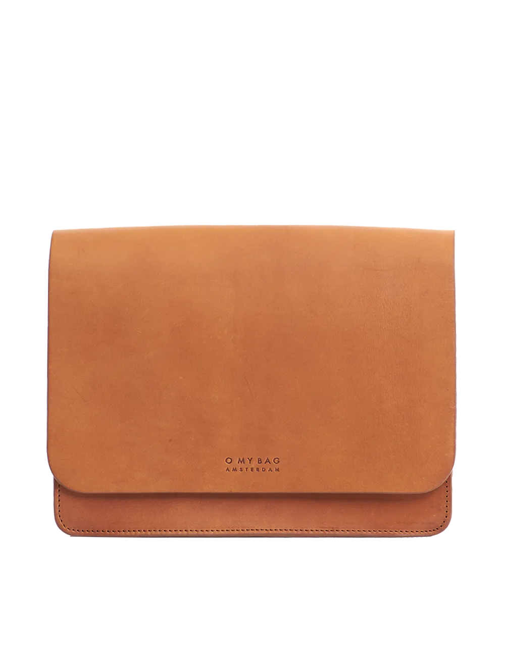 Audrey Classic Leather (Cognac) Checkered Strap - O MY BAG