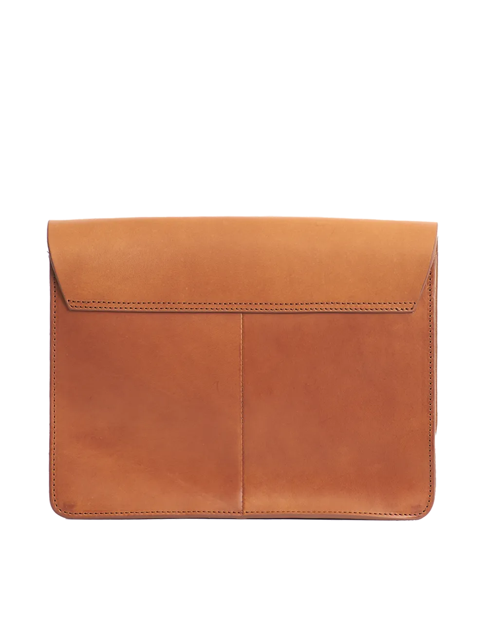 Audrey Classic Leather (Cognac) Checkered Strap - O MY BAG