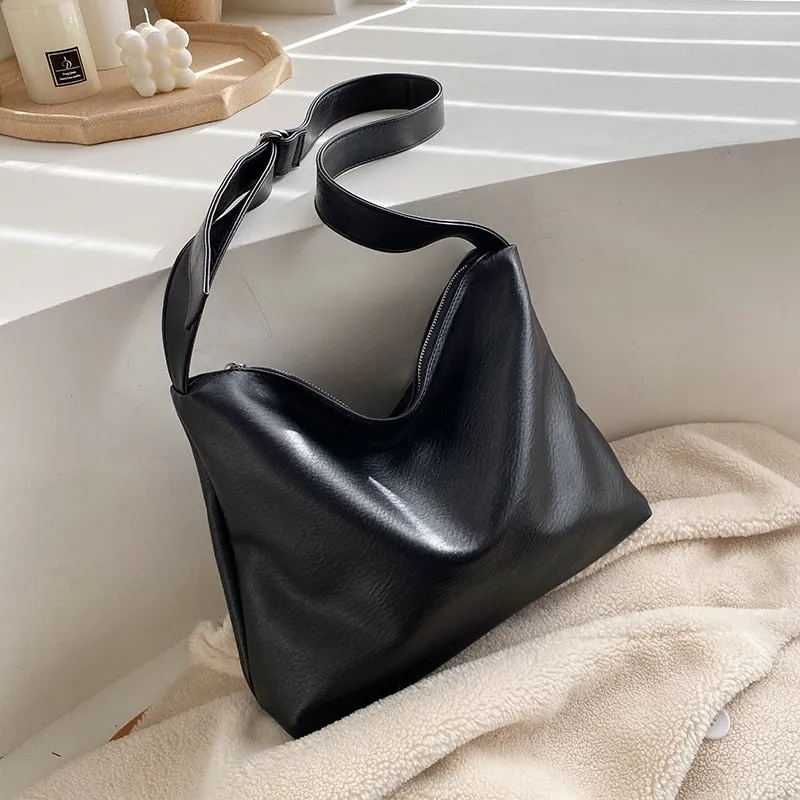 Back to College 2020 new women's bag solid color PU shoulder messenger bag fashion casual women bag shopping bag ladies bag big bag