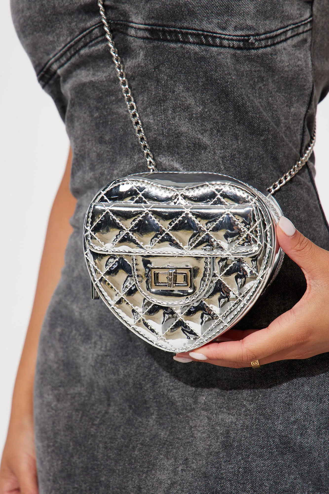 Be Mine Handbag - Silver