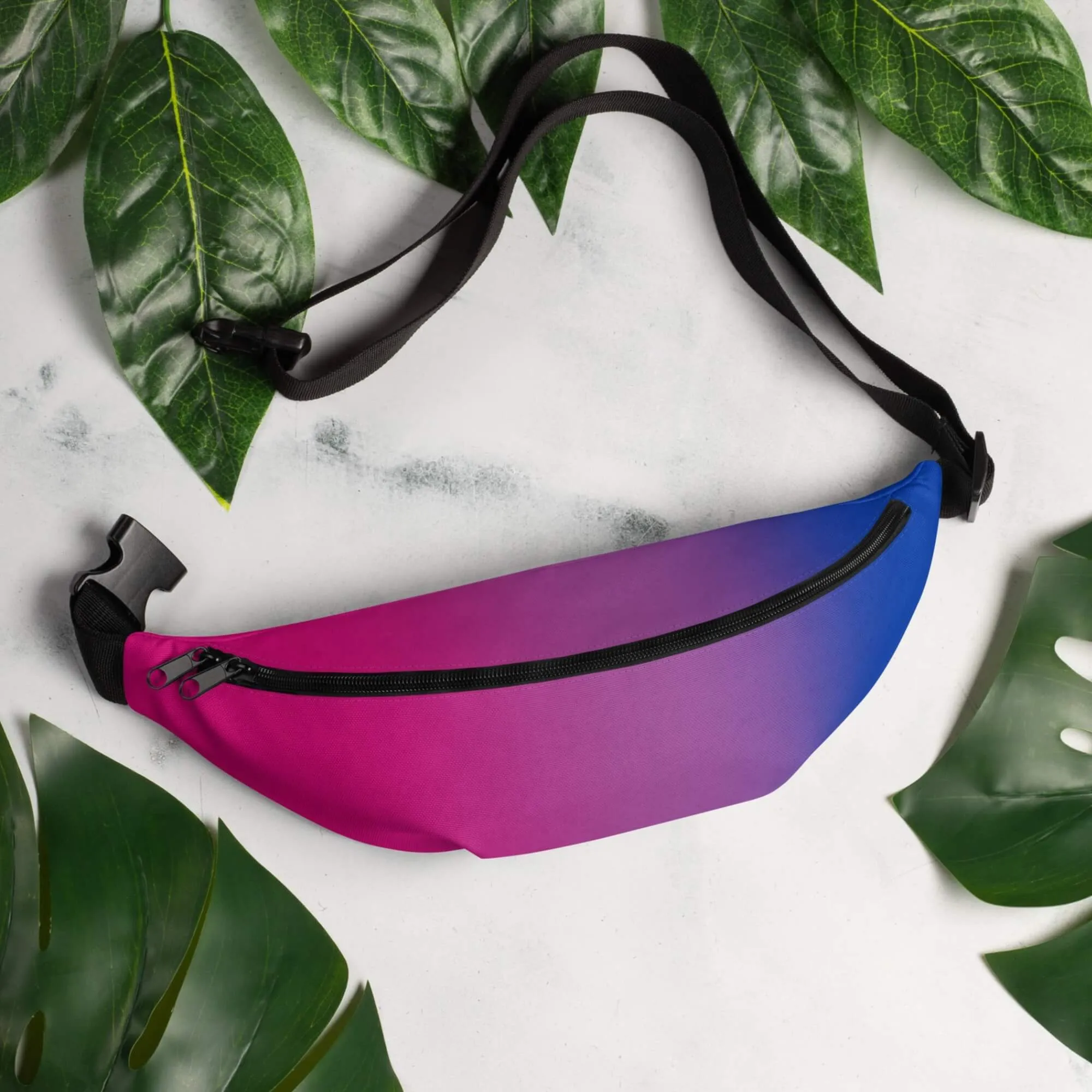 Bisexual Pride Ombre Crossbody Belt Bag