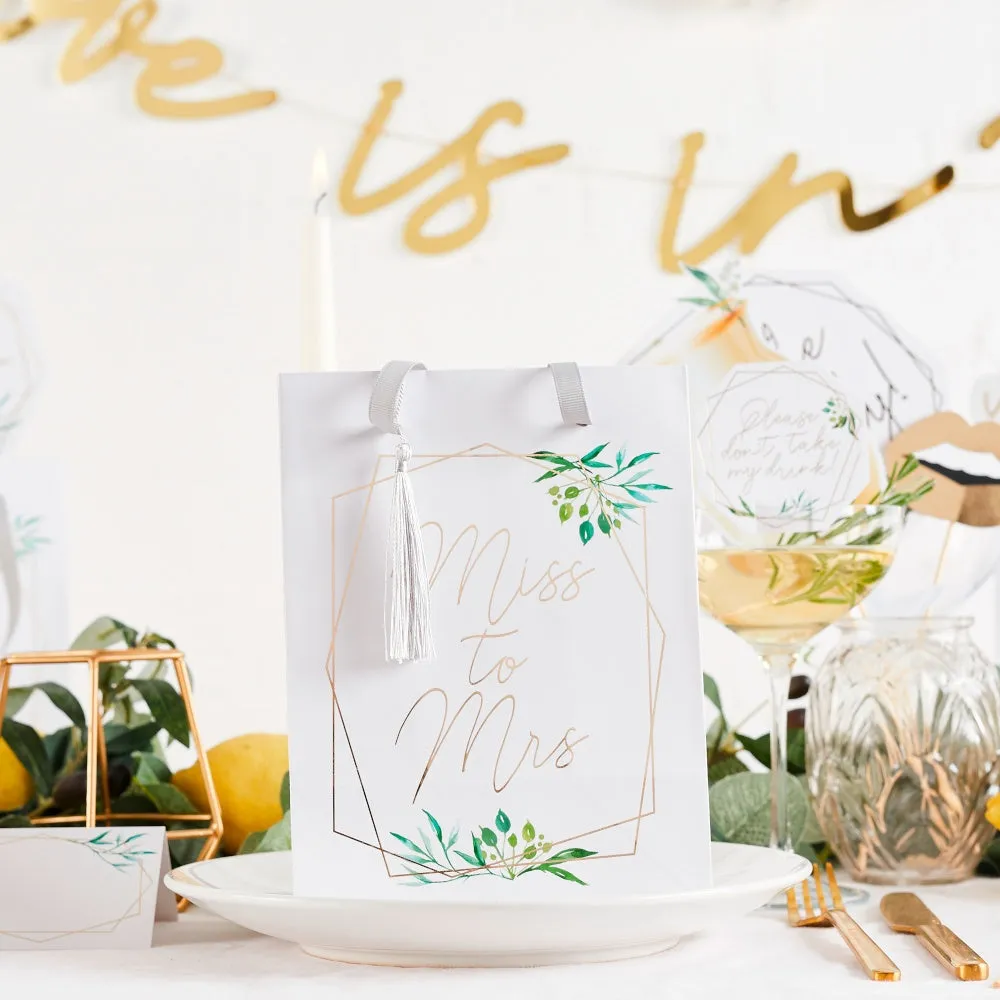 Botanical Miss To Mrs Party Bags
