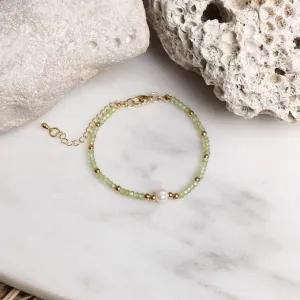 Bracelet Stone Bead Apple Green