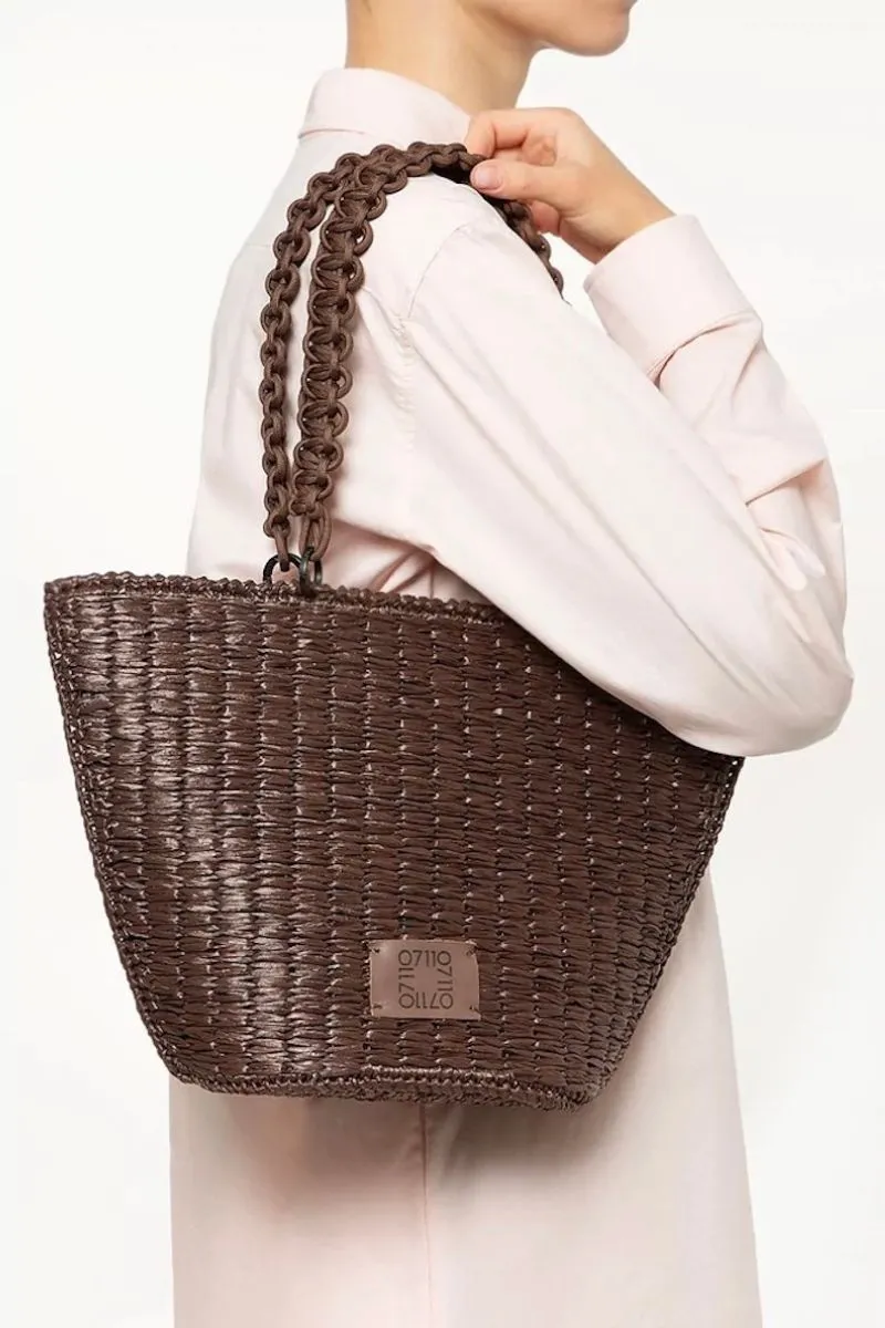 BROWN GALIA BEACH BAG