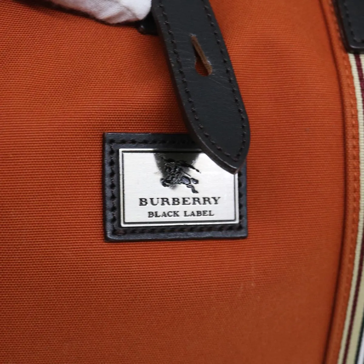 BURBERRY Black label Shoulder Bag Canvas Orange  bs11428