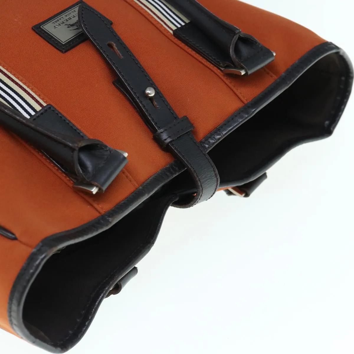 BURBERRY Black label Shoulder Bag Canvas Orange  bs11428