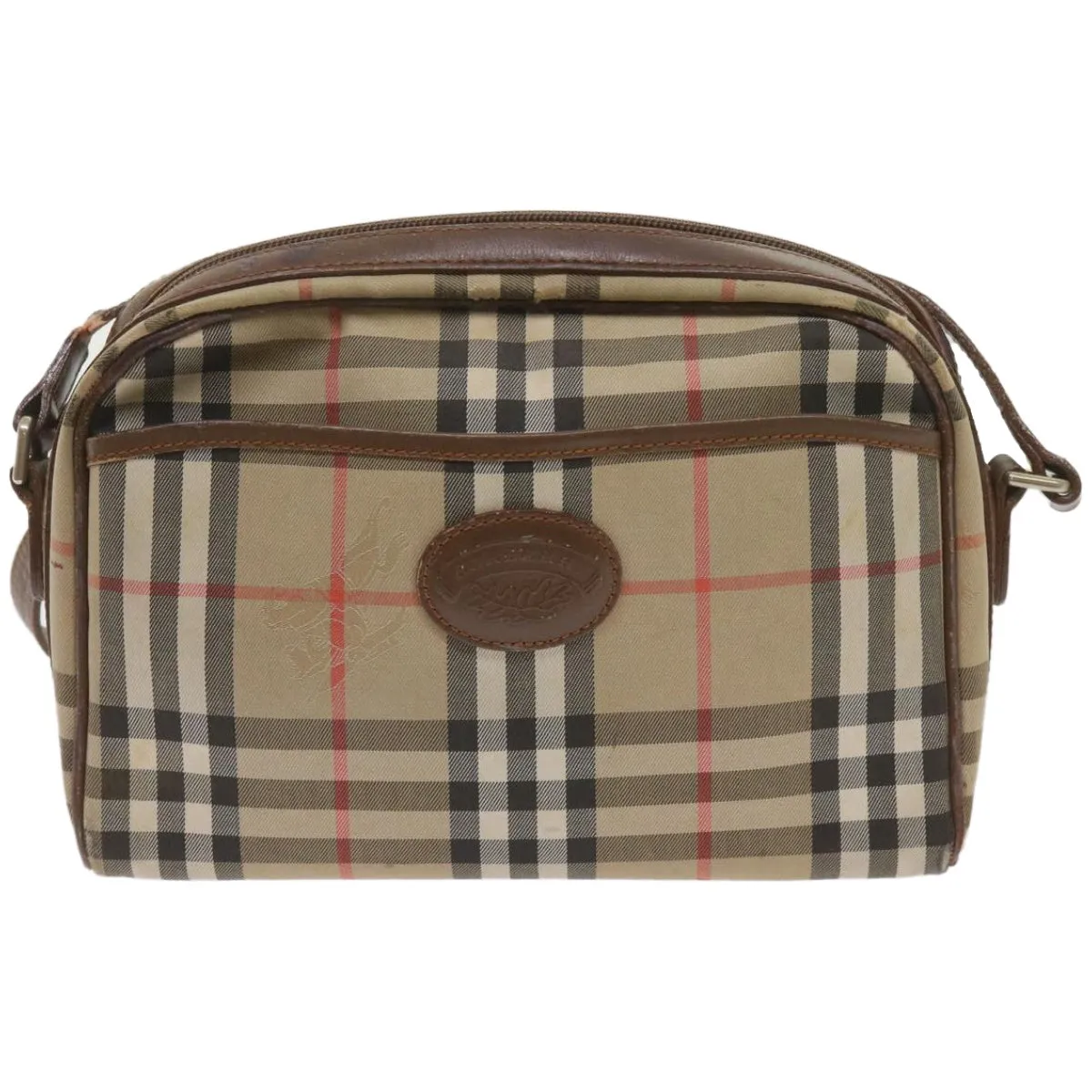 BURBERRY Nova Check Shoulder Bag Canvas Beige  ti1529