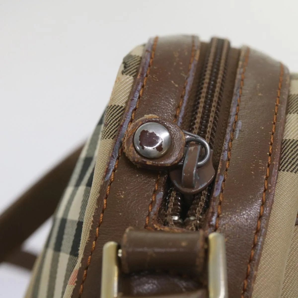 BURBERRY Nova Check Shoulder Bag Canvas Beige  ti1529