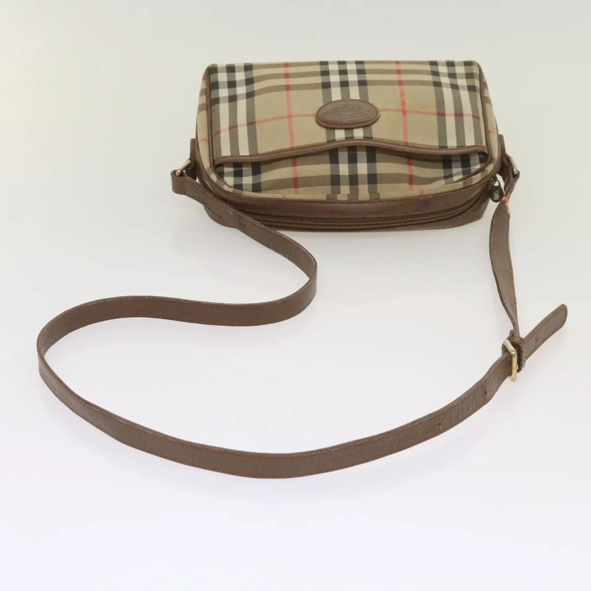 BURBERRY Nova Check Shoulder Bag Canvas Beige  ti1529