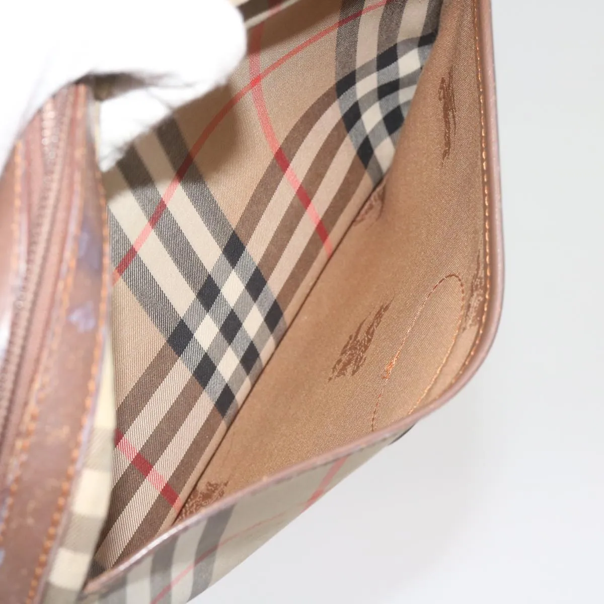 BURBERRY Nova Check Shoulder Bag Canvas Beige  ti1529