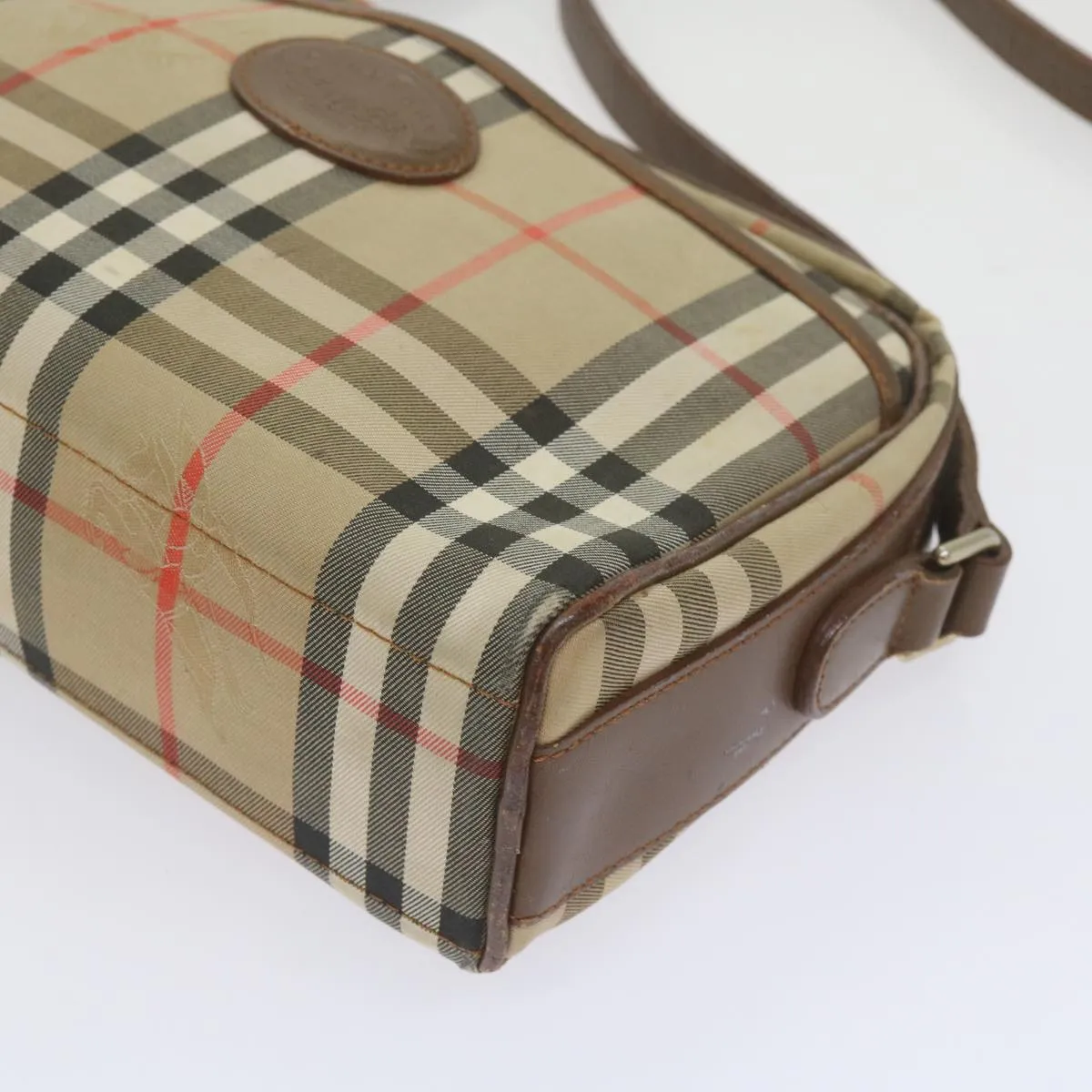 BURBERRY Nova Check Shoulder Bag Canvas Beige  ti1529