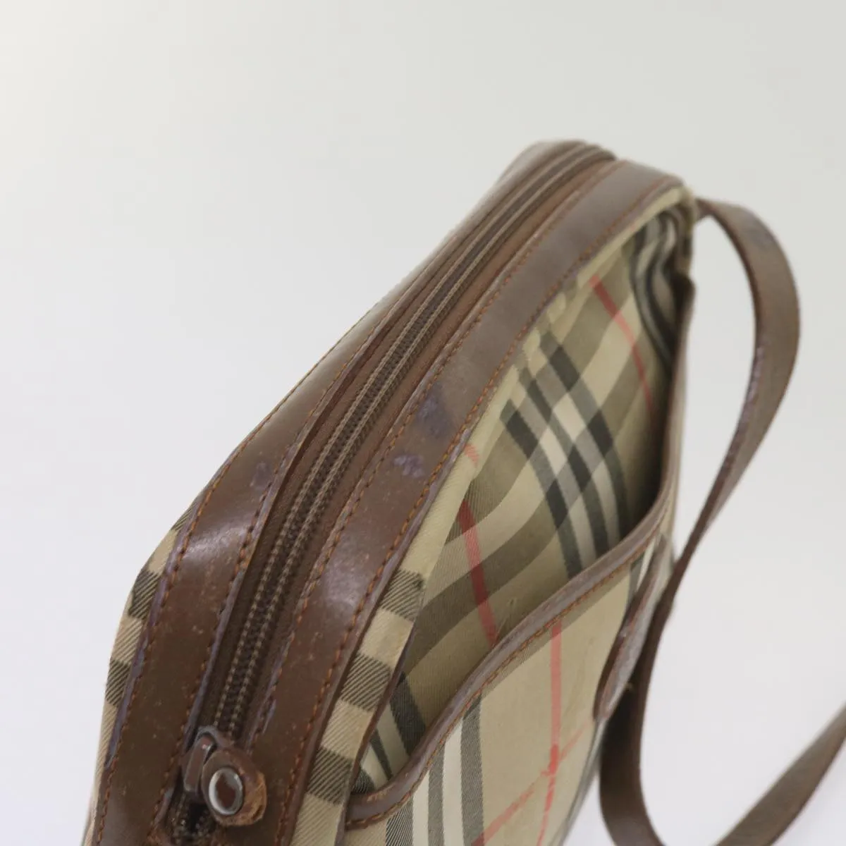 BURBERRY Nova Check Shoulder Bag Canvas Beige  ti1529