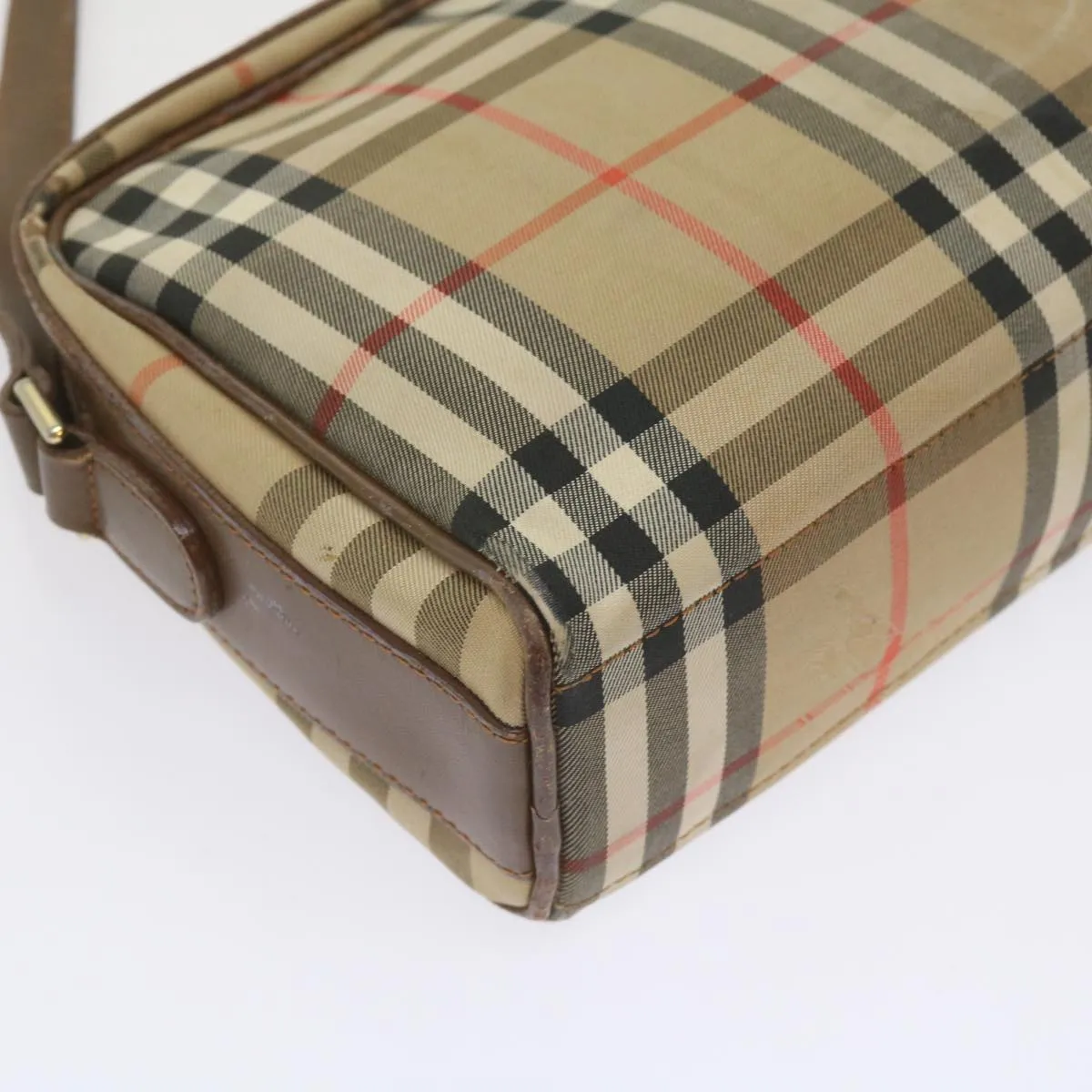 BURBERRY Nova Check Shoulder Bag Canvas Beige  ti1529