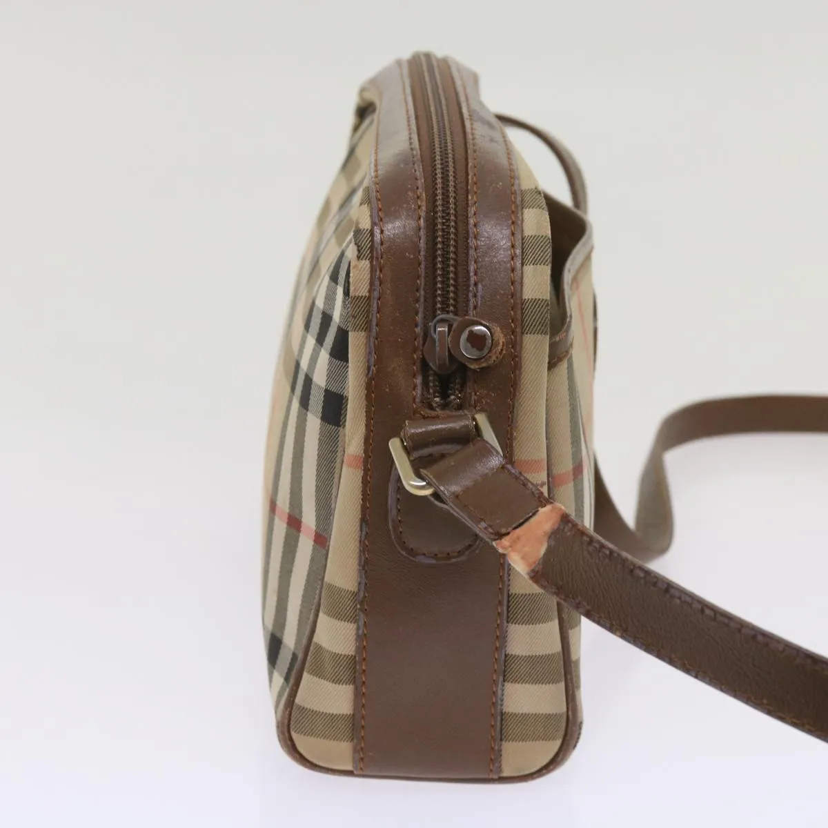 BURBERRY Nova Check Shoulder Bag Canvas Beige  ti1529