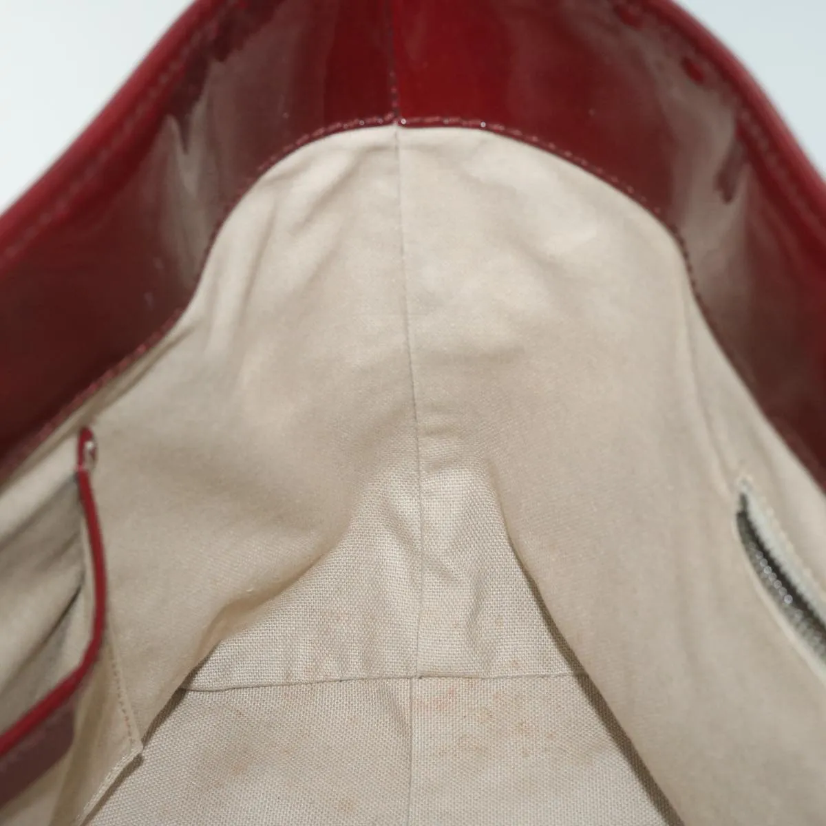 BURBERRY Nova Check Tote Bag PVC Leather Red  hk959