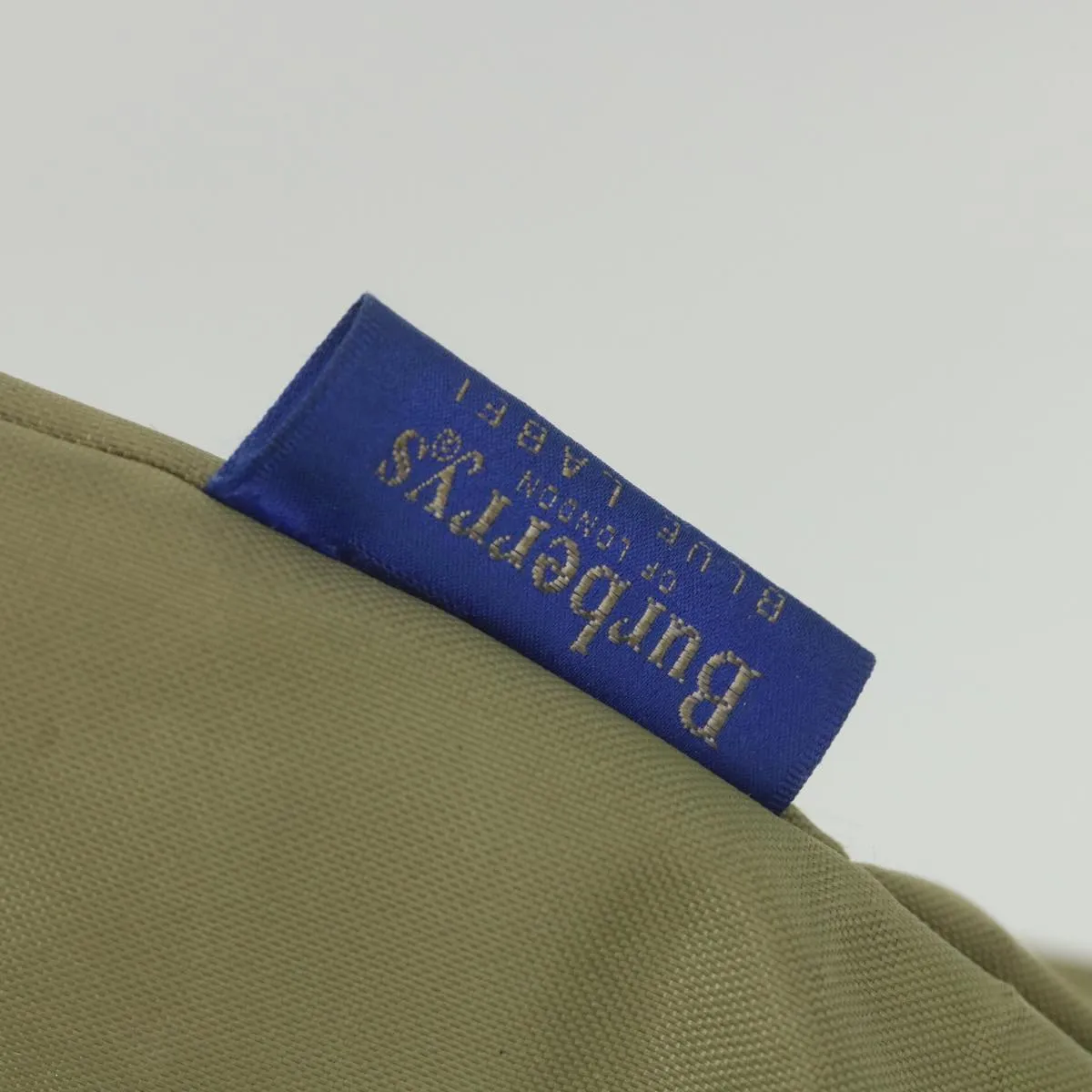 BURBERRYSs Blue Label Tote Bag Nylon Khaki Auth ki3744