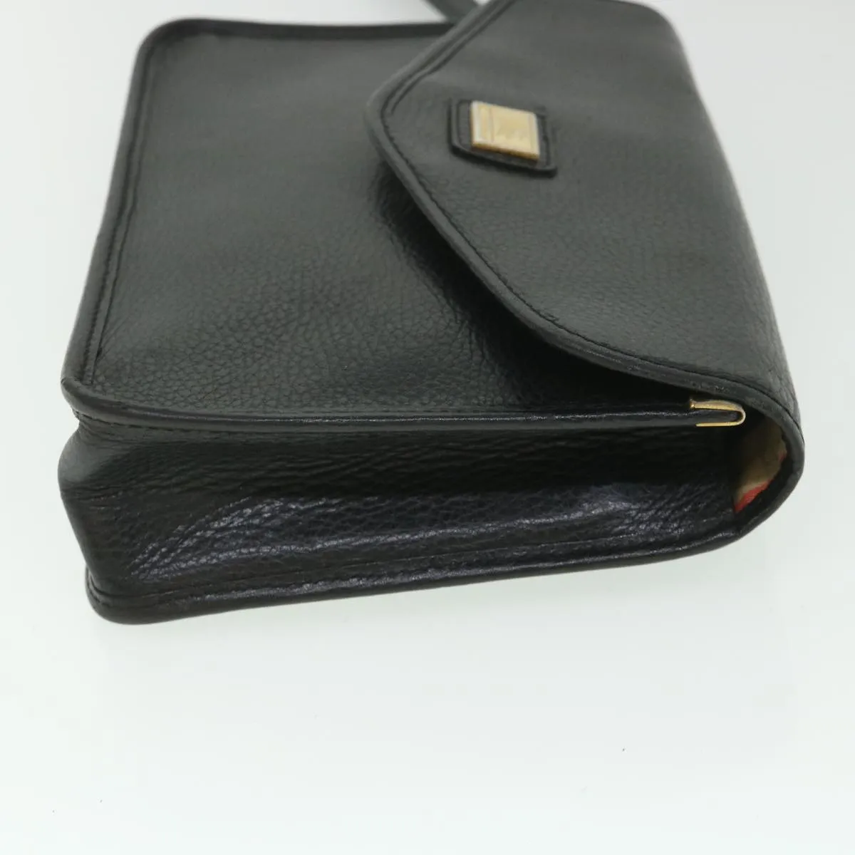BURBERRYSs Clutch Bag Leather Black  bs8730