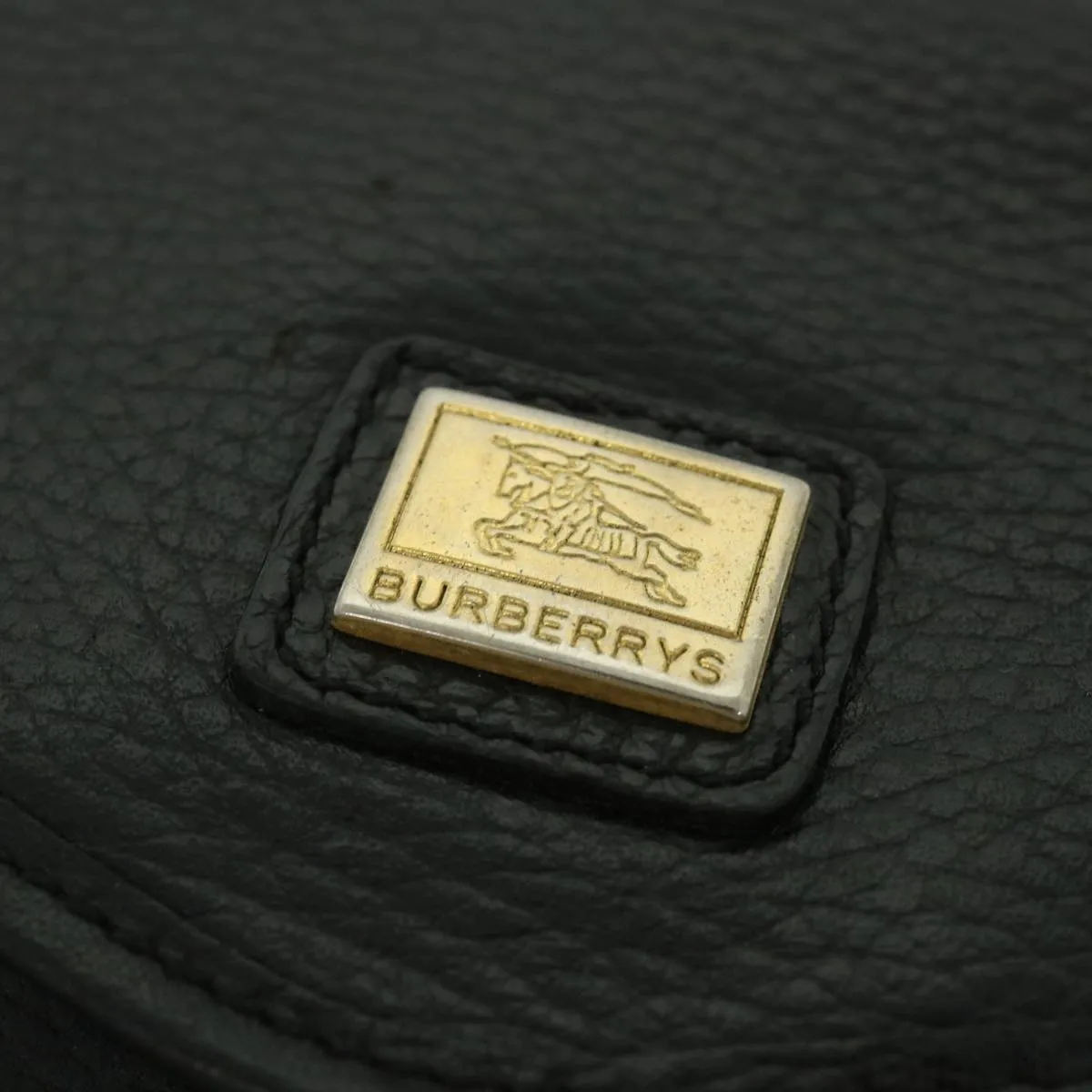 BURBERRYSs Clutch Bag Leather Black  bs8730
