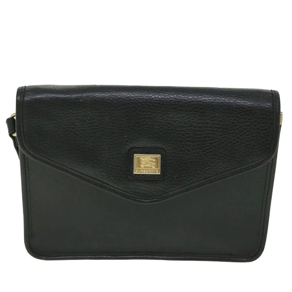 BURBERRYSs Clutch Bag Leather Black  bs8730