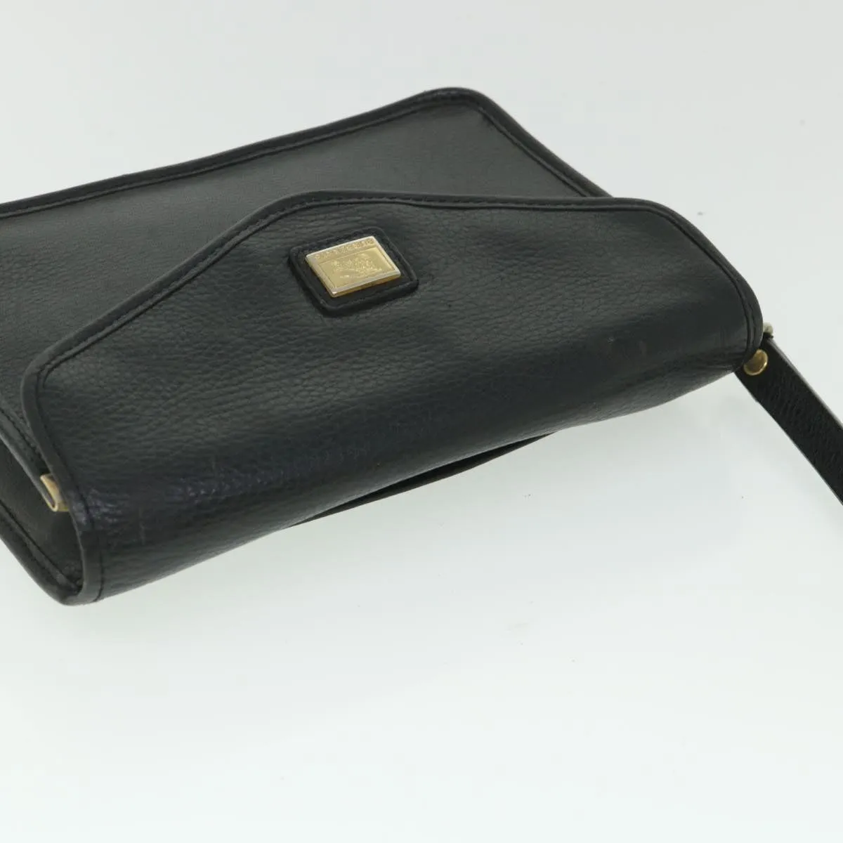 BURBERRYSs Clutch Bag Leather Black  bs8730