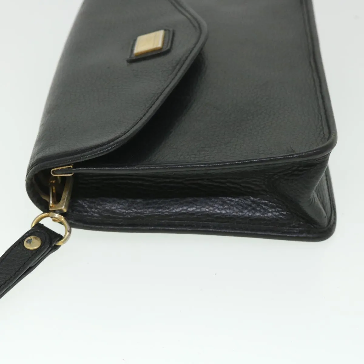 BURBERRYSs Clutch Bag Leather Black  bs8730