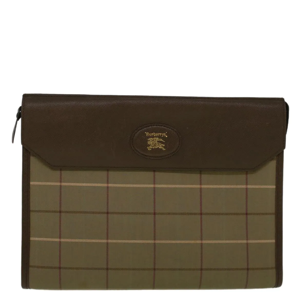 BURBERRYSs Nova Check Clutch Bag Canvas Beige Brown  57315