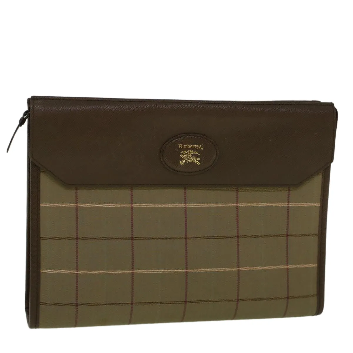 BURBERRYSs Nova Check Clutch Bag Canvas Beige Brown  57315