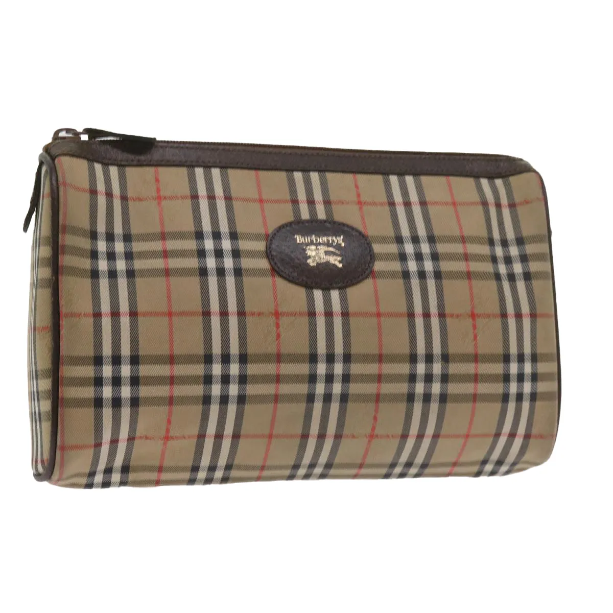 BURBERRYSs Nova Check Clutch Bag Nylon Canvas Beige  60353