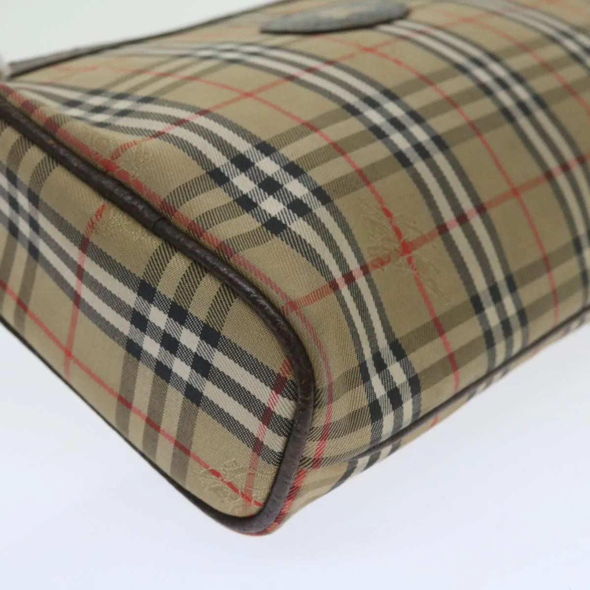 BURBERRYSs Nova Check Clutch Bag Nylon Canvas Beige  60353
