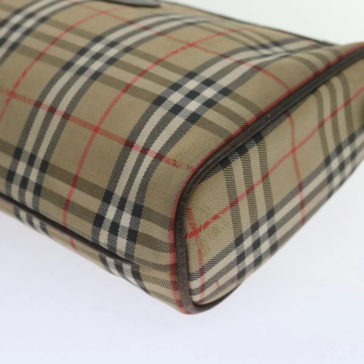 BURBERRYSs Nova Check Clutch Bag Nylon Canvas Beige  60353