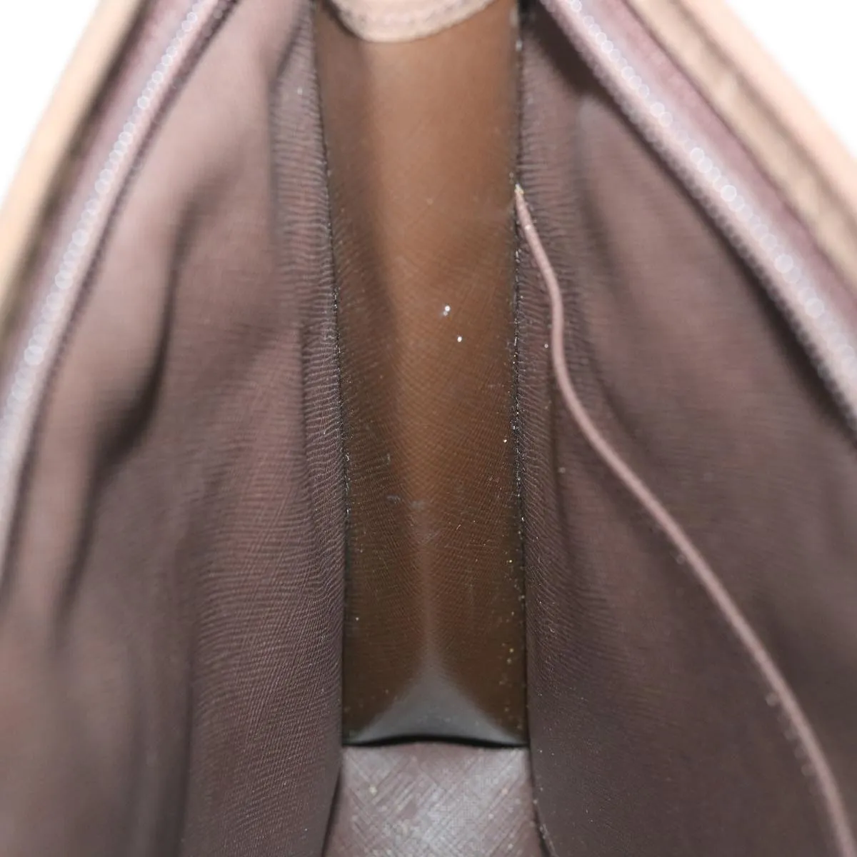 BURBERRYSs Nova Check Clutch Bag Nylon Canvas Brown Auth bs9092