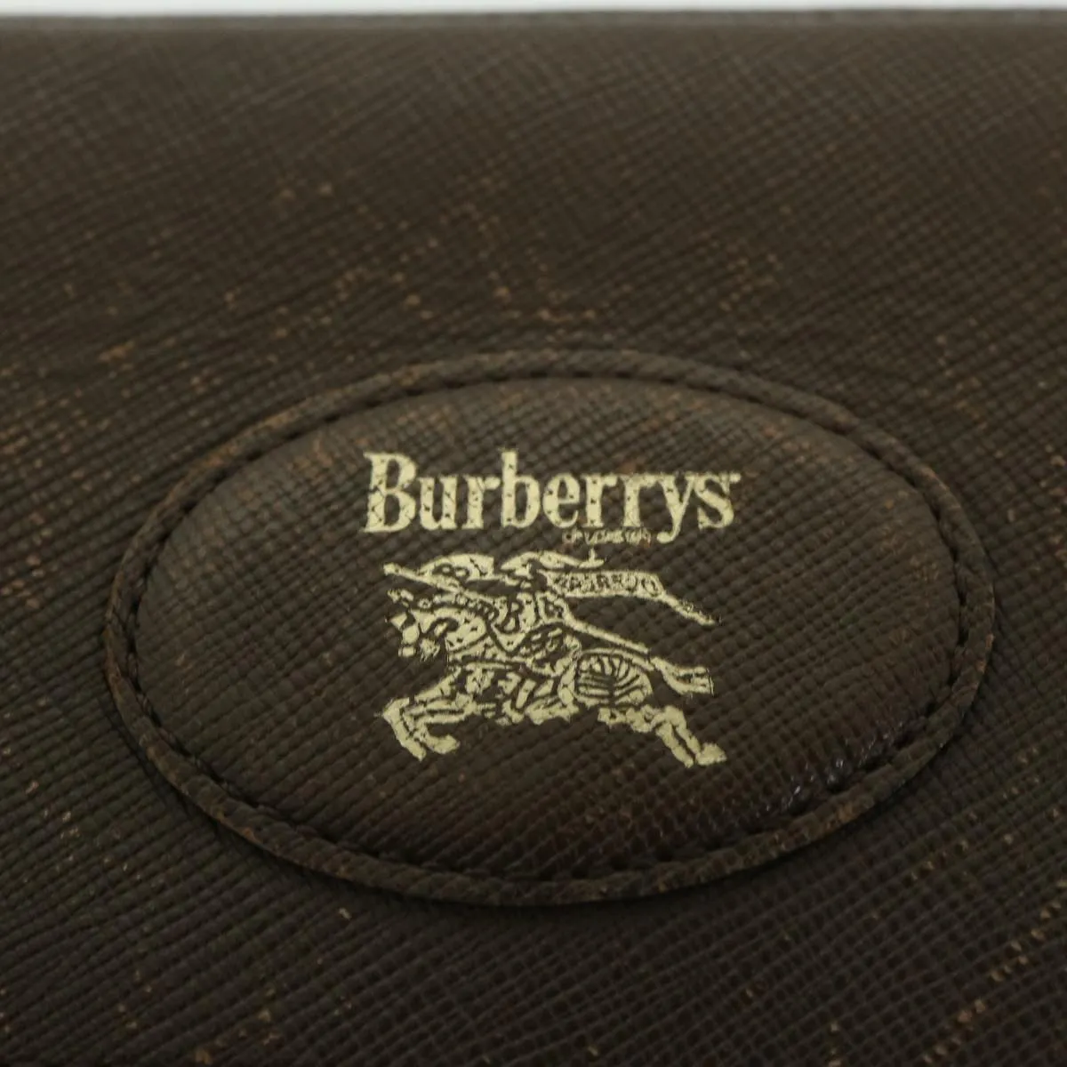 BURBERRYSs Nova Check Clutch Bag Nylon Canvas Brown Auth bs9092