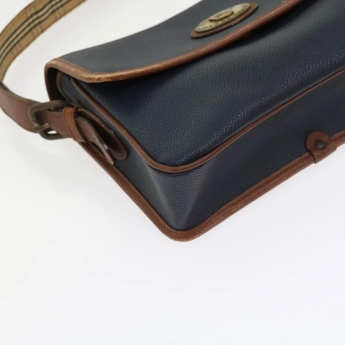 BURBERRYSs Shoulder Bag Leather Navy  yk9080