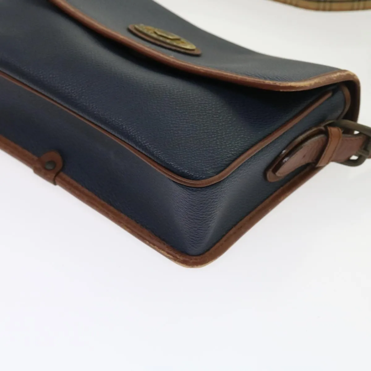 BURBERRYSs Shoulder Bag Leather Navy  yk9080