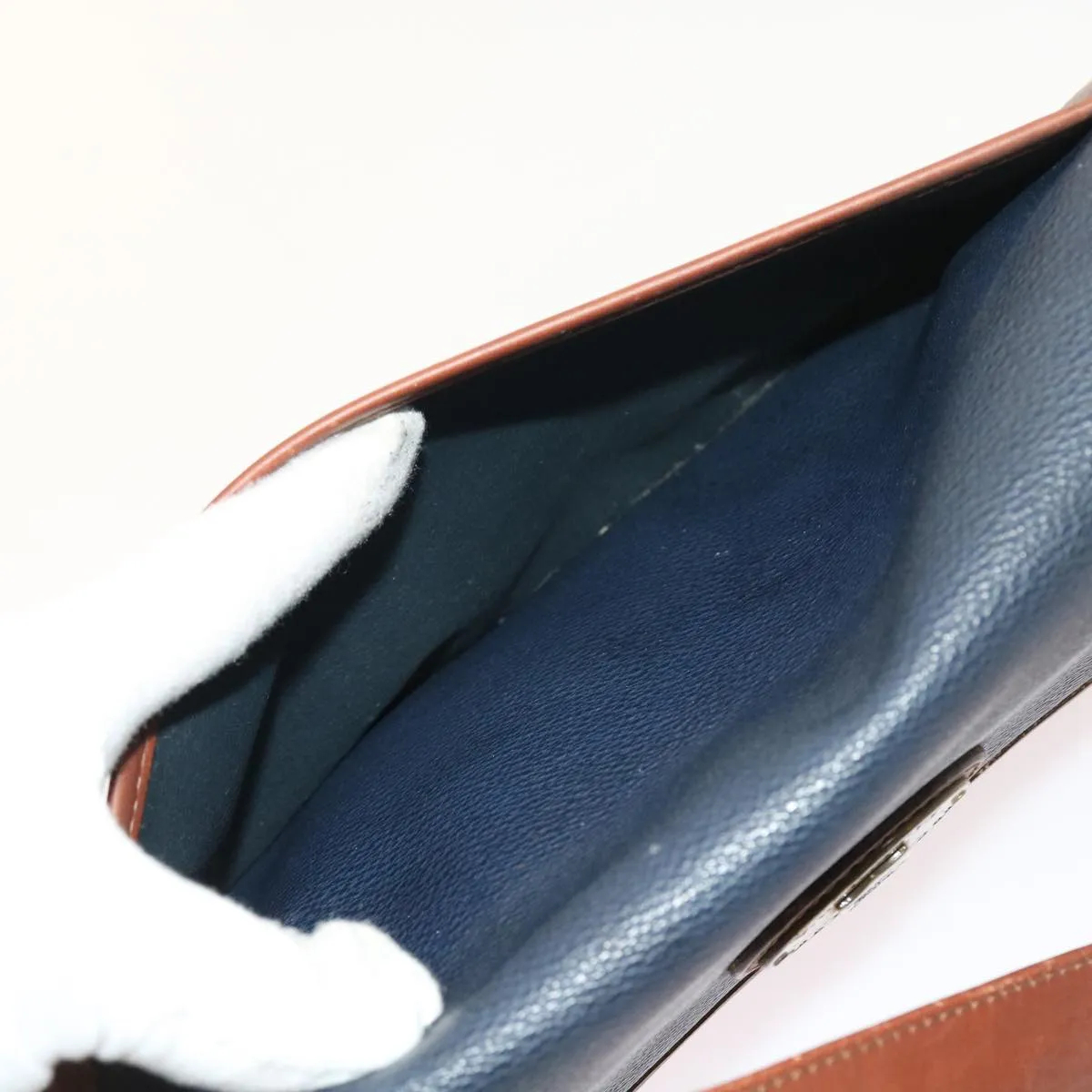 BURBERRYSs Shoulder Bag Leather Navy  yk9080
