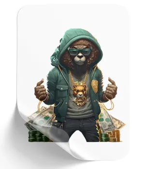 Cartoon Lion Wealth Feline